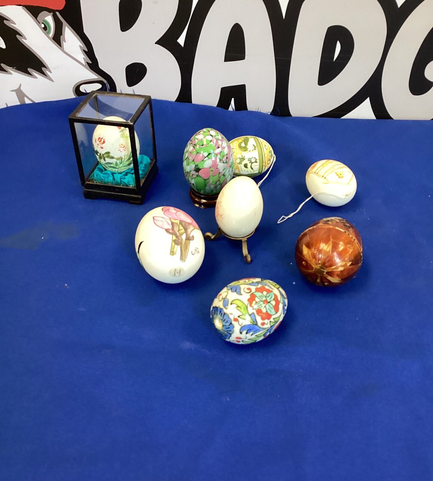 Selection of collectable decorative eggs