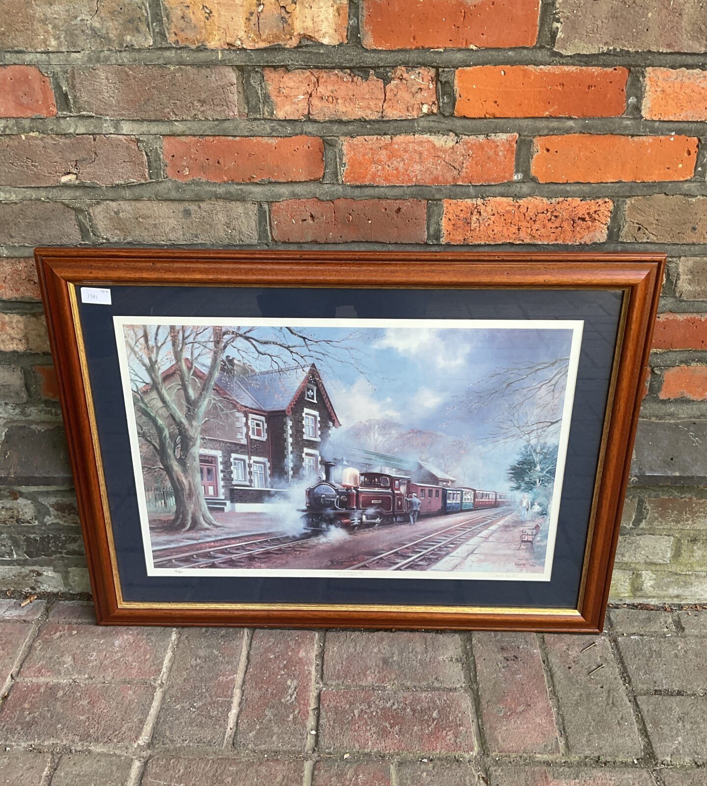 David weston signed limited edition steam train print titled talisin minffordd