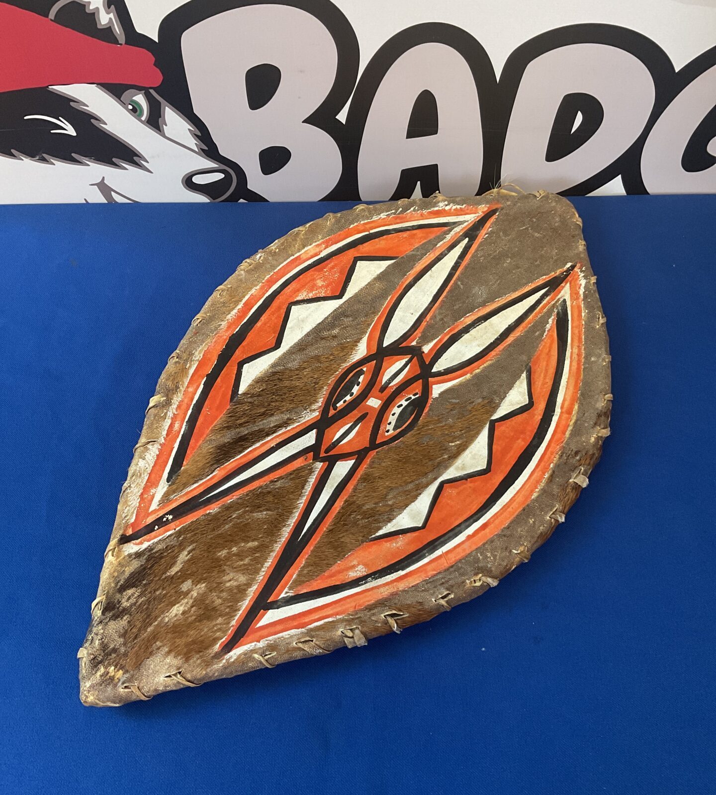 Maasai warrior cattle hide shield
