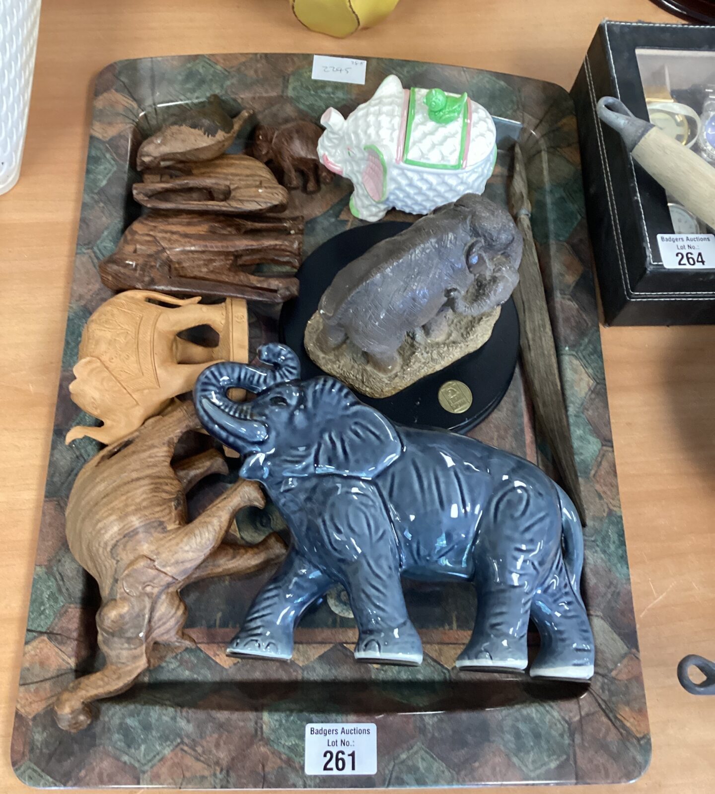 Selection of elephant figurines