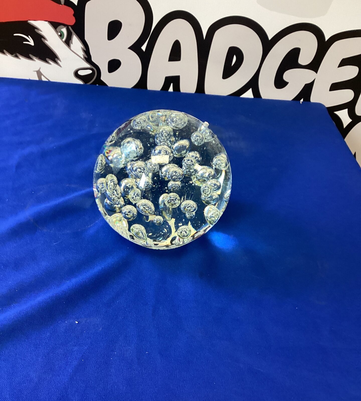 Large glass paperweight