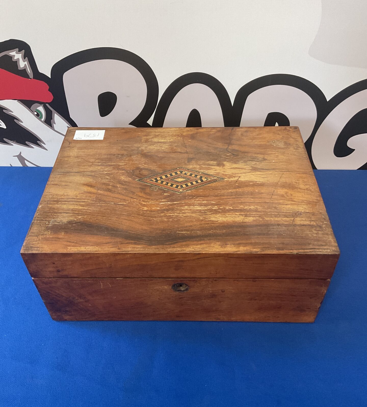 Vintage inlaid writing slope for restoration