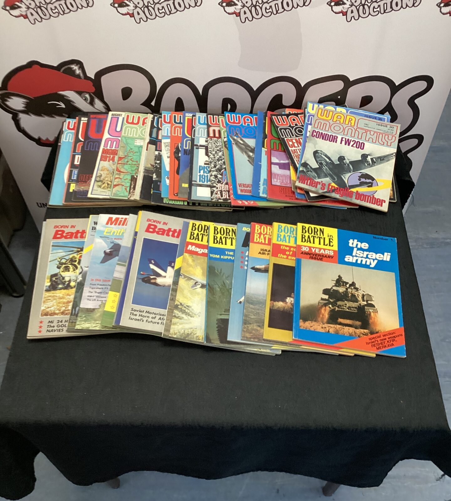 Quantity of war related magazine inc born in battle & war monthly
