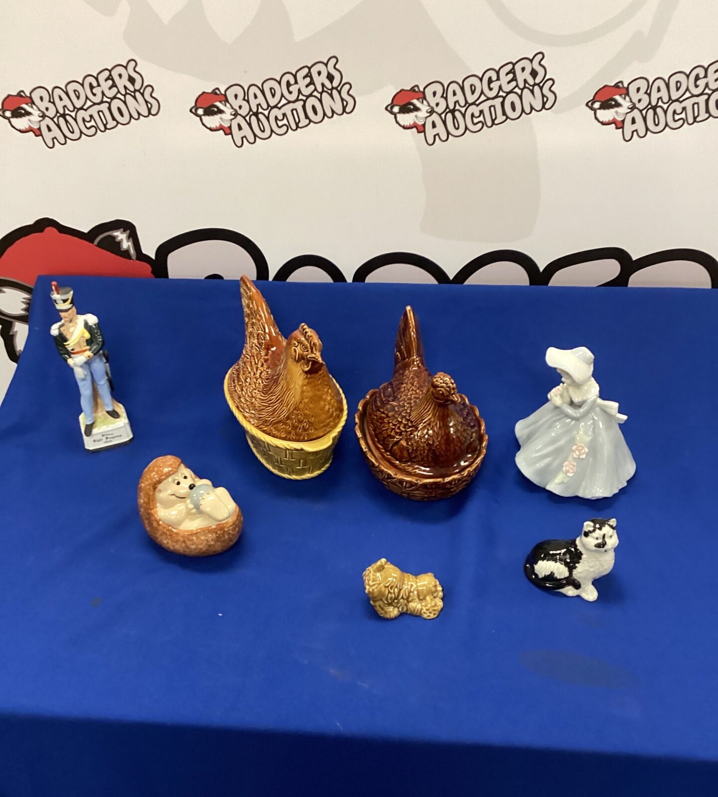 Selectionof Porcelain items inc Wade hedgehog