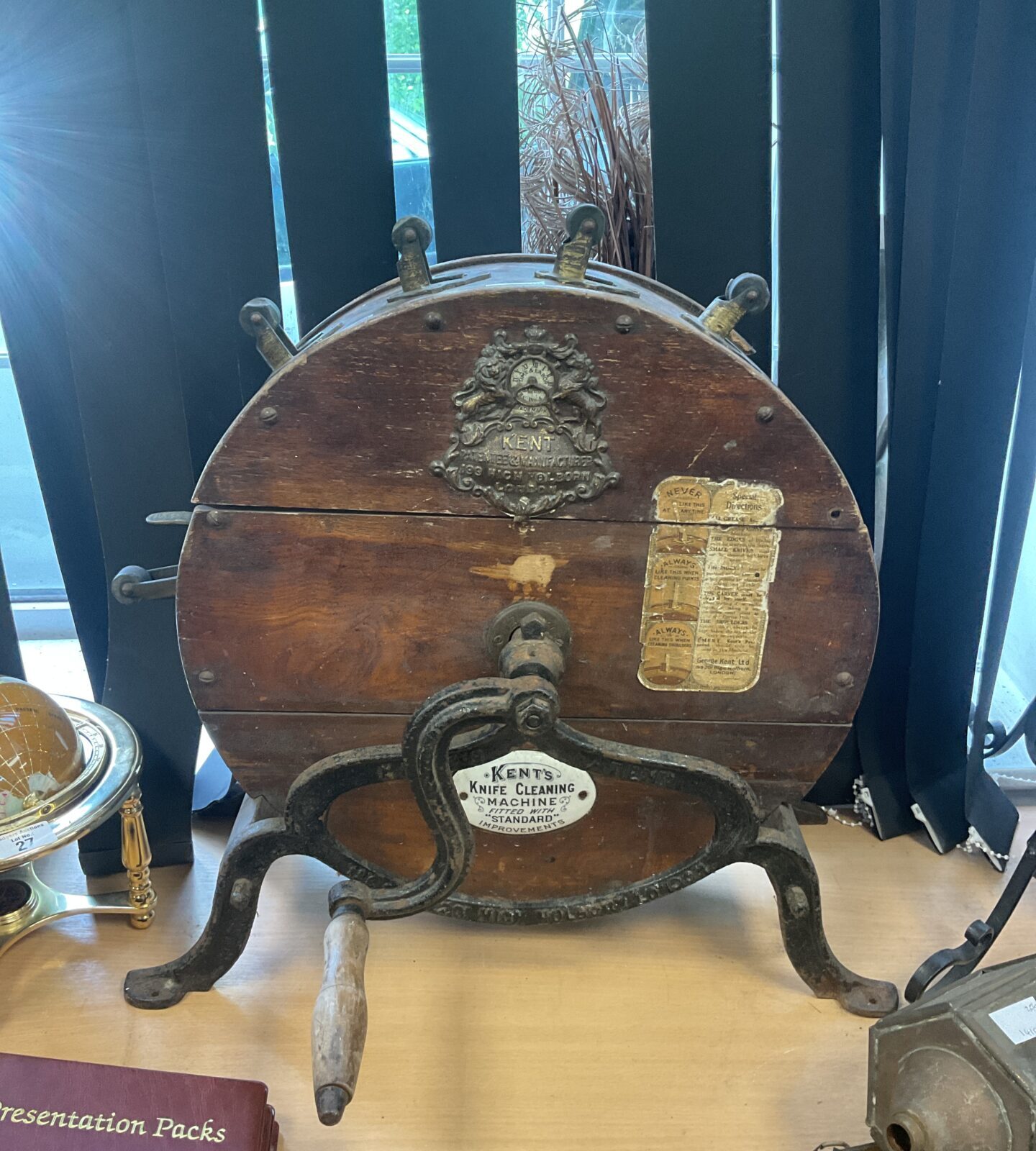 Antique kents knife cleaning machine