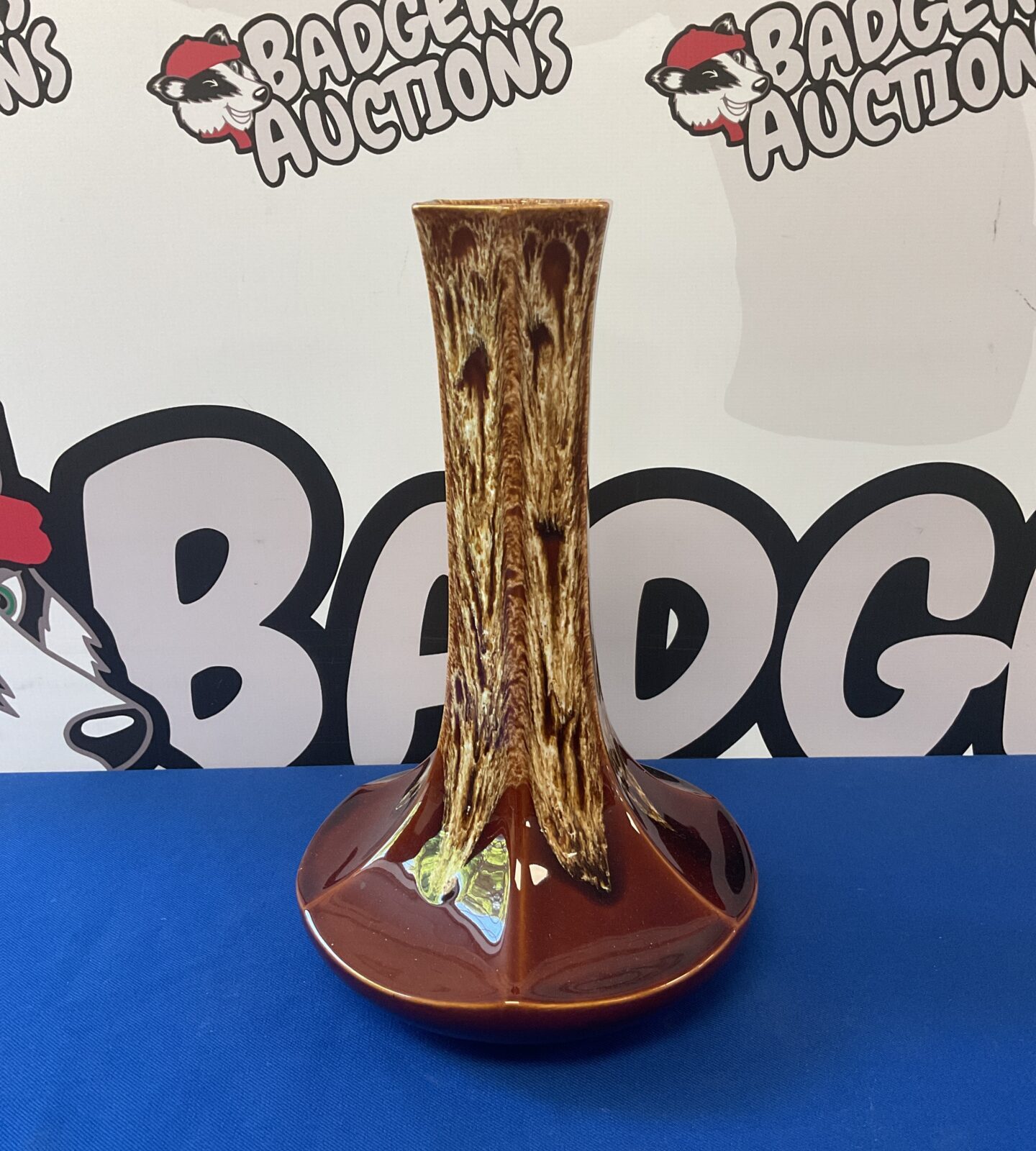 Melba ware arts division fat lava style 12” vase