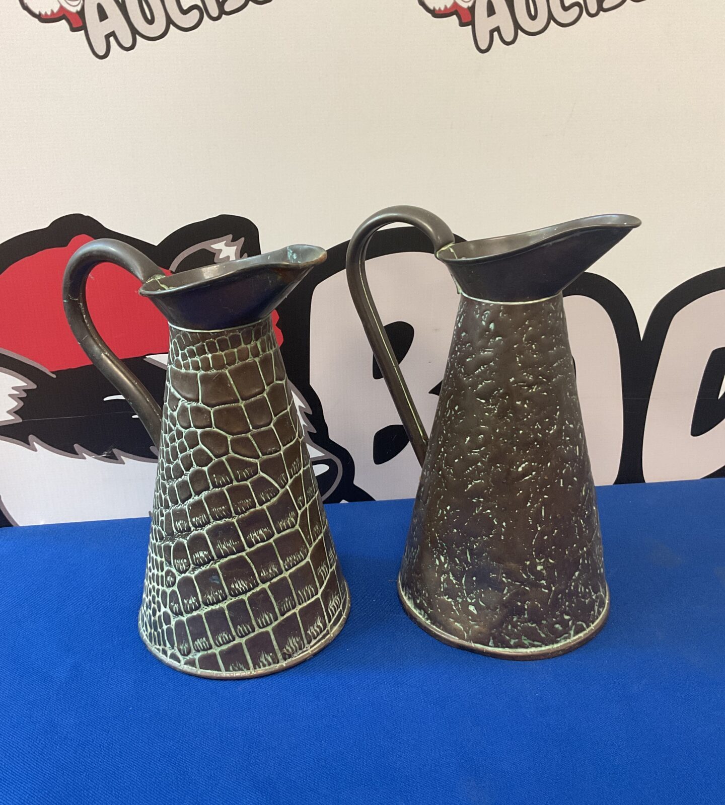 Two vintage copper jugs including Joseph sankey