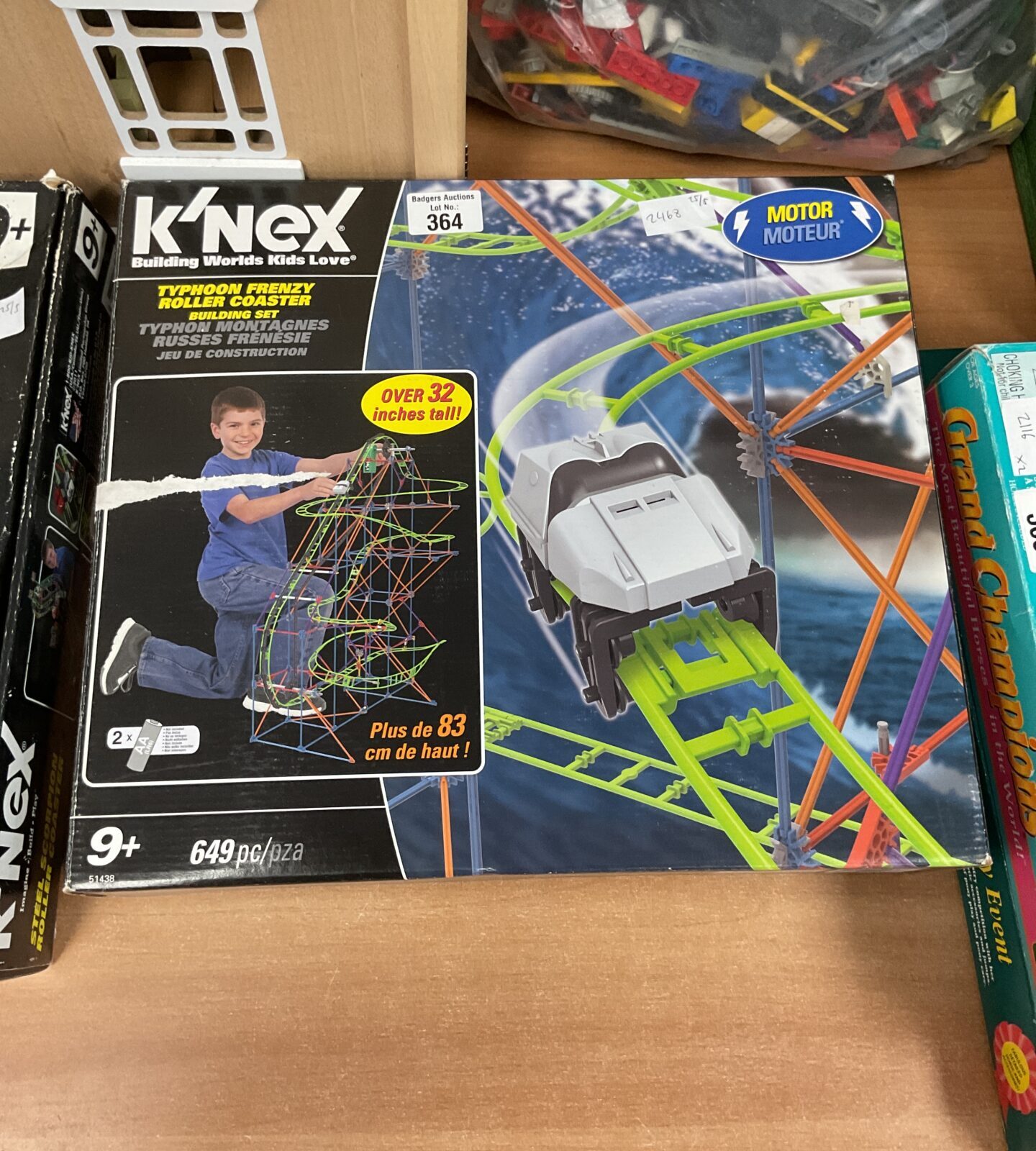 Boxed kinex typhoon frenzy roller coaster building set