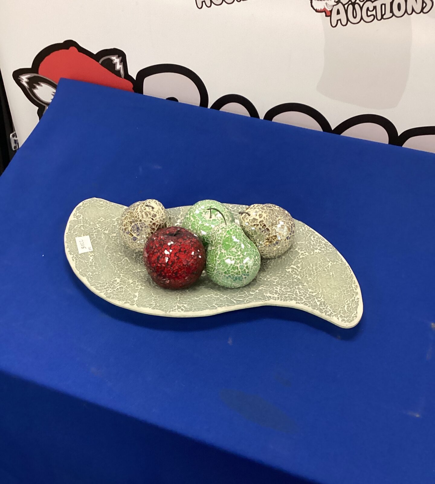 Mosaic Glass Fruits and plate