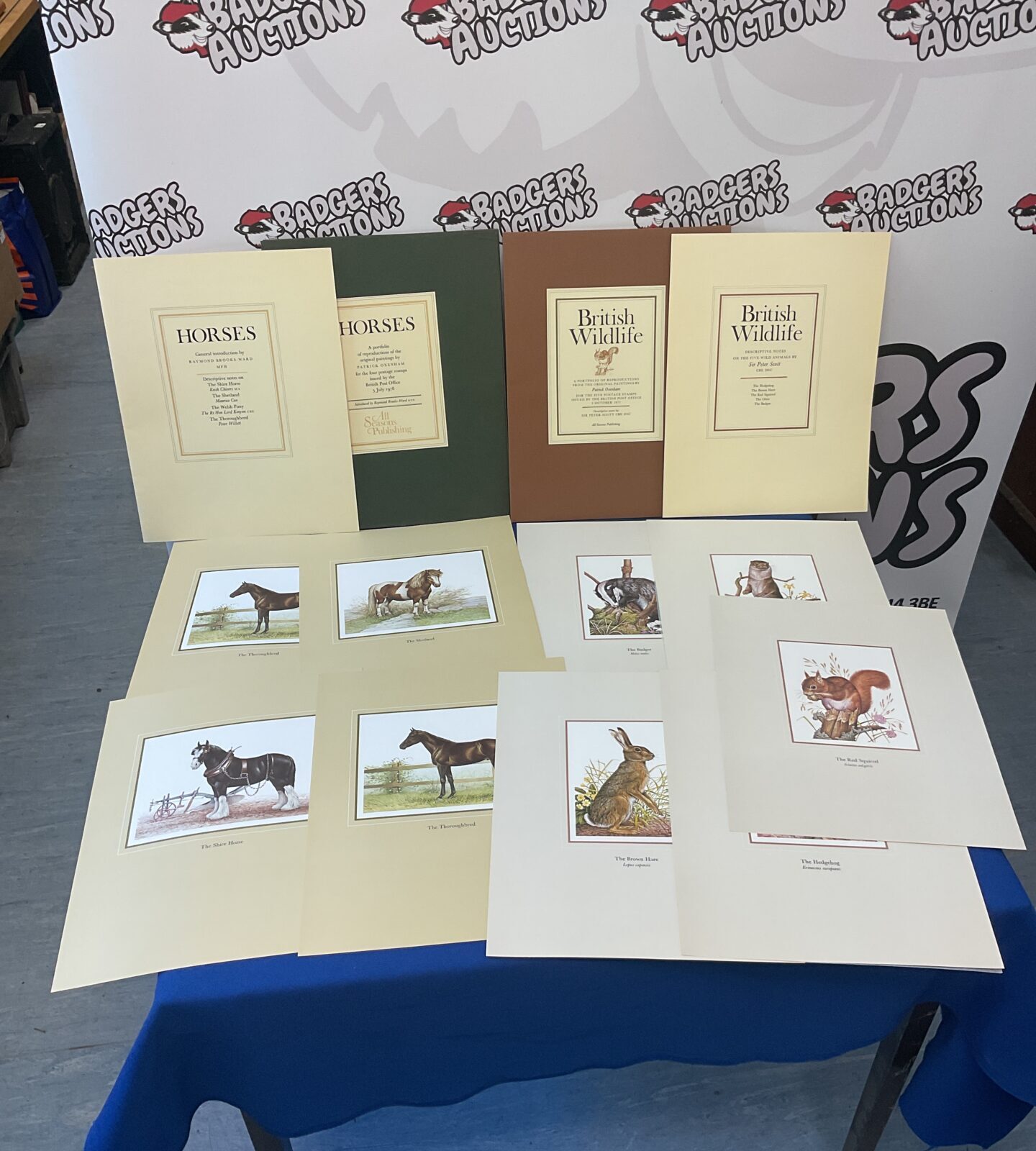 Two patrick oxenham horses & wildlife art portfolios