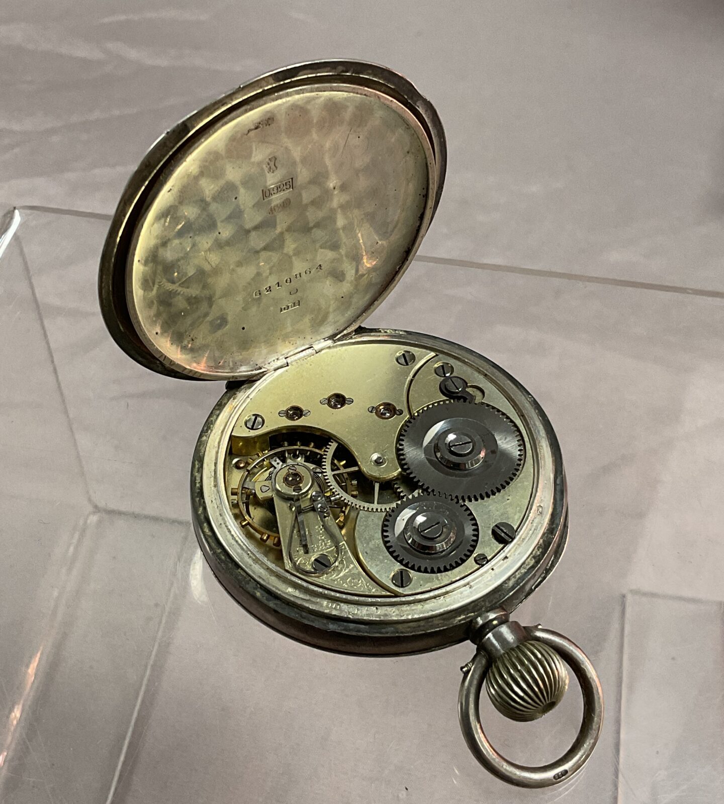 1926 glasgow hallmarked omega sterling silver cased pocket watch - Image 3