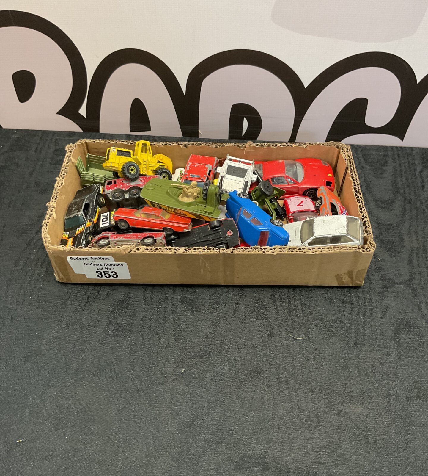 Box of mixed vintage diecast models inc husky, matchbox and corgi