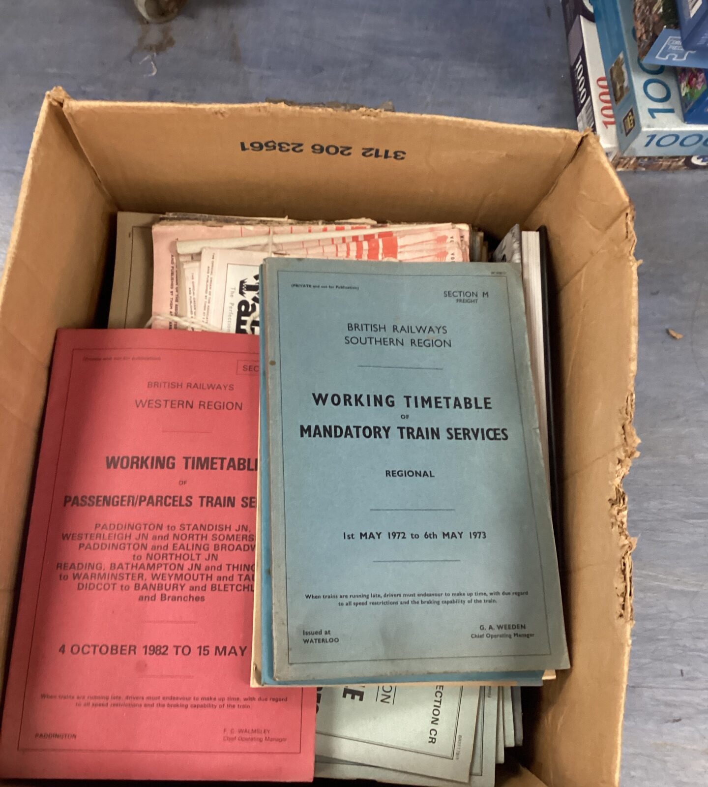 Quantity of Historical British Railway Time Table Books