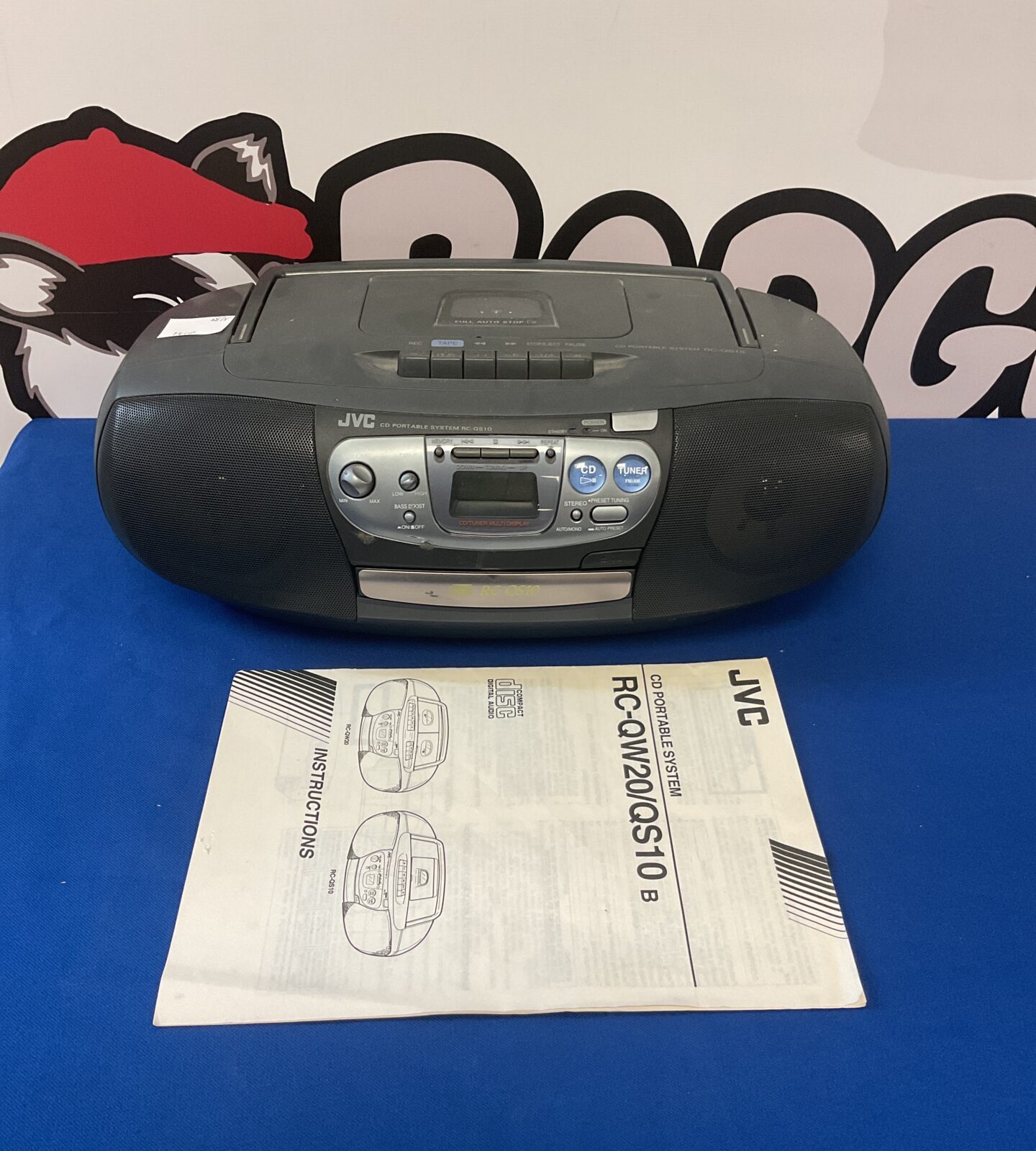 Jvc rc-qs10 cd cassette radio boombox