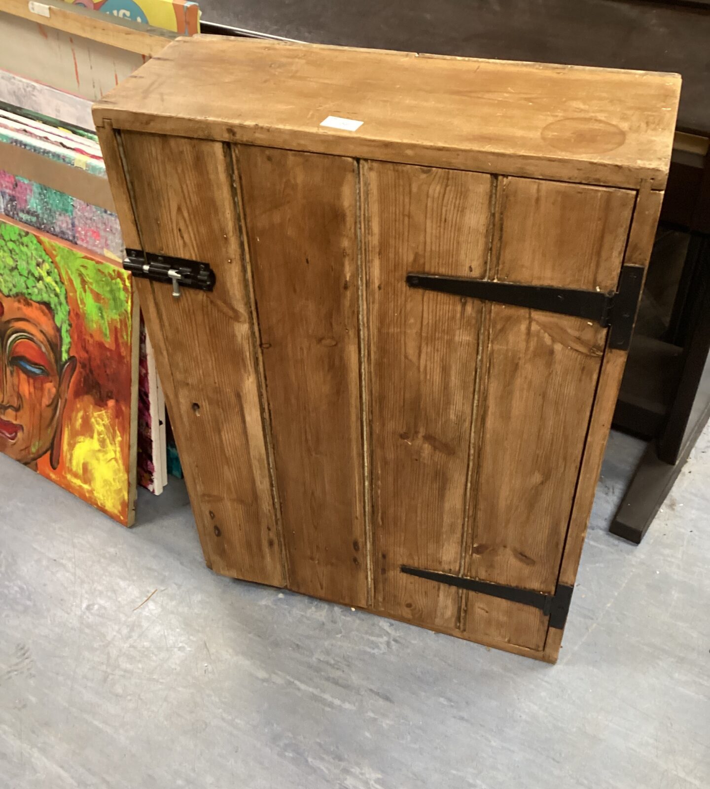 Vintage Rustic Pine Cabinet