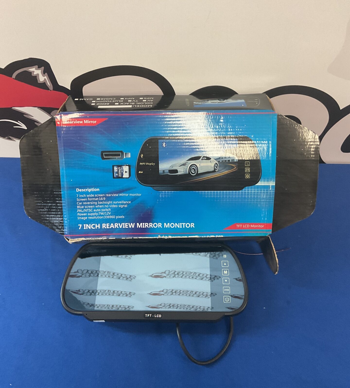 7” rear view mirror monitor dashcam