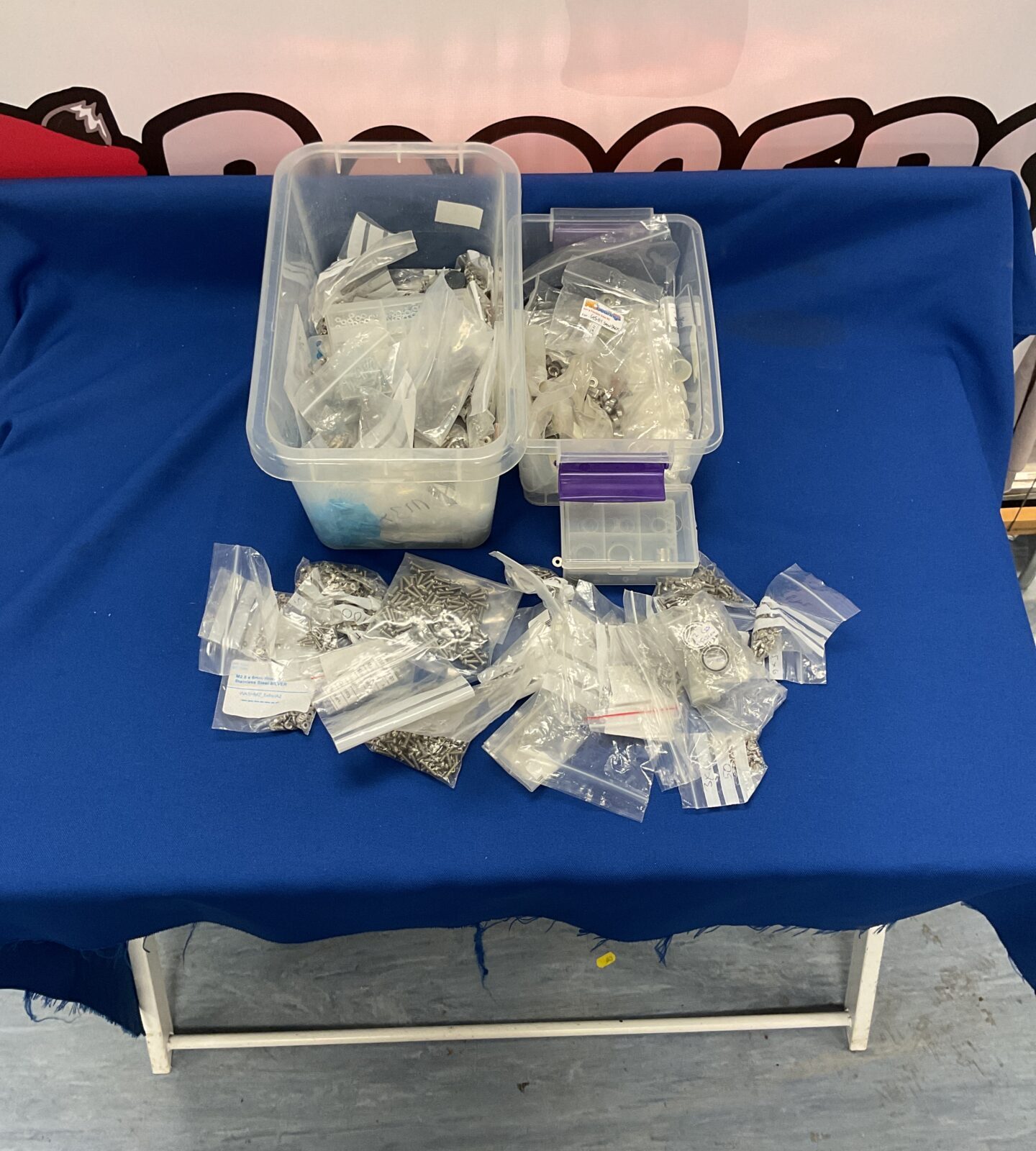 Two boxes of new model rc screws, nuts and fittings