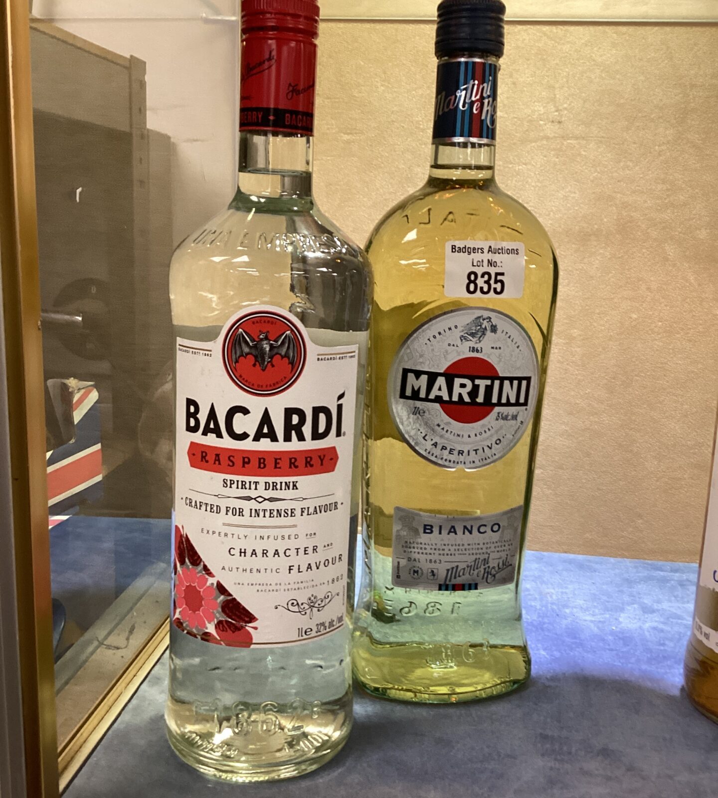 Bottle of Bacardi and Martini Bianco