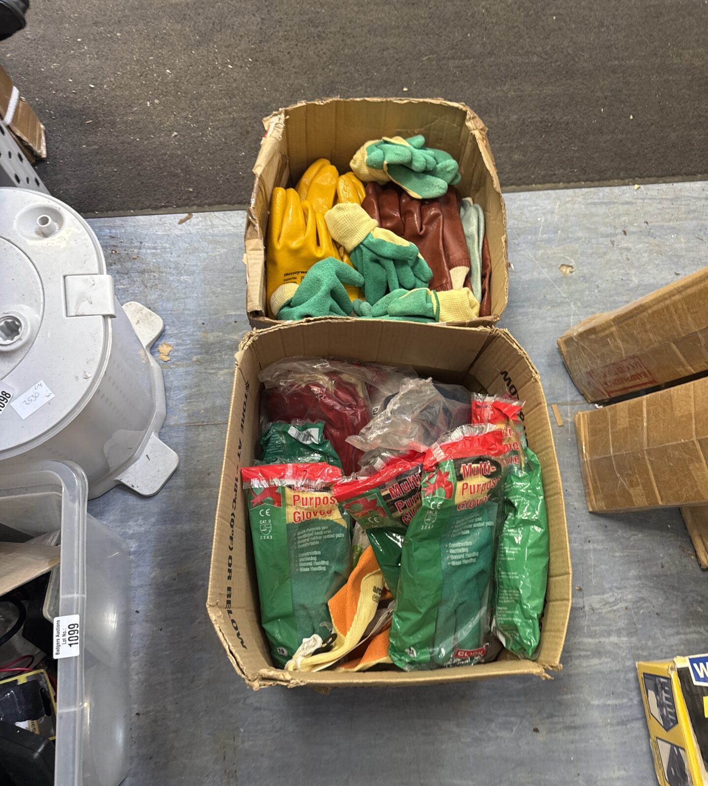 Two boxes of safety gloves - appear mostly size XL