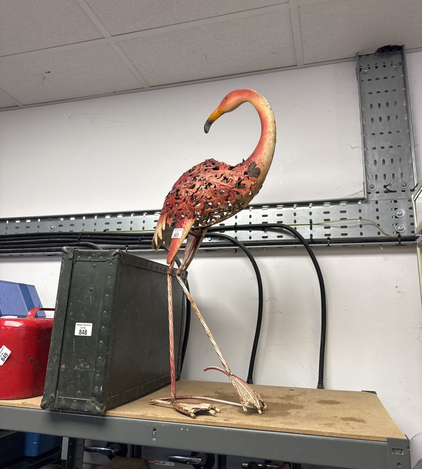 Decorative flamingo ornament 2ft tall approx