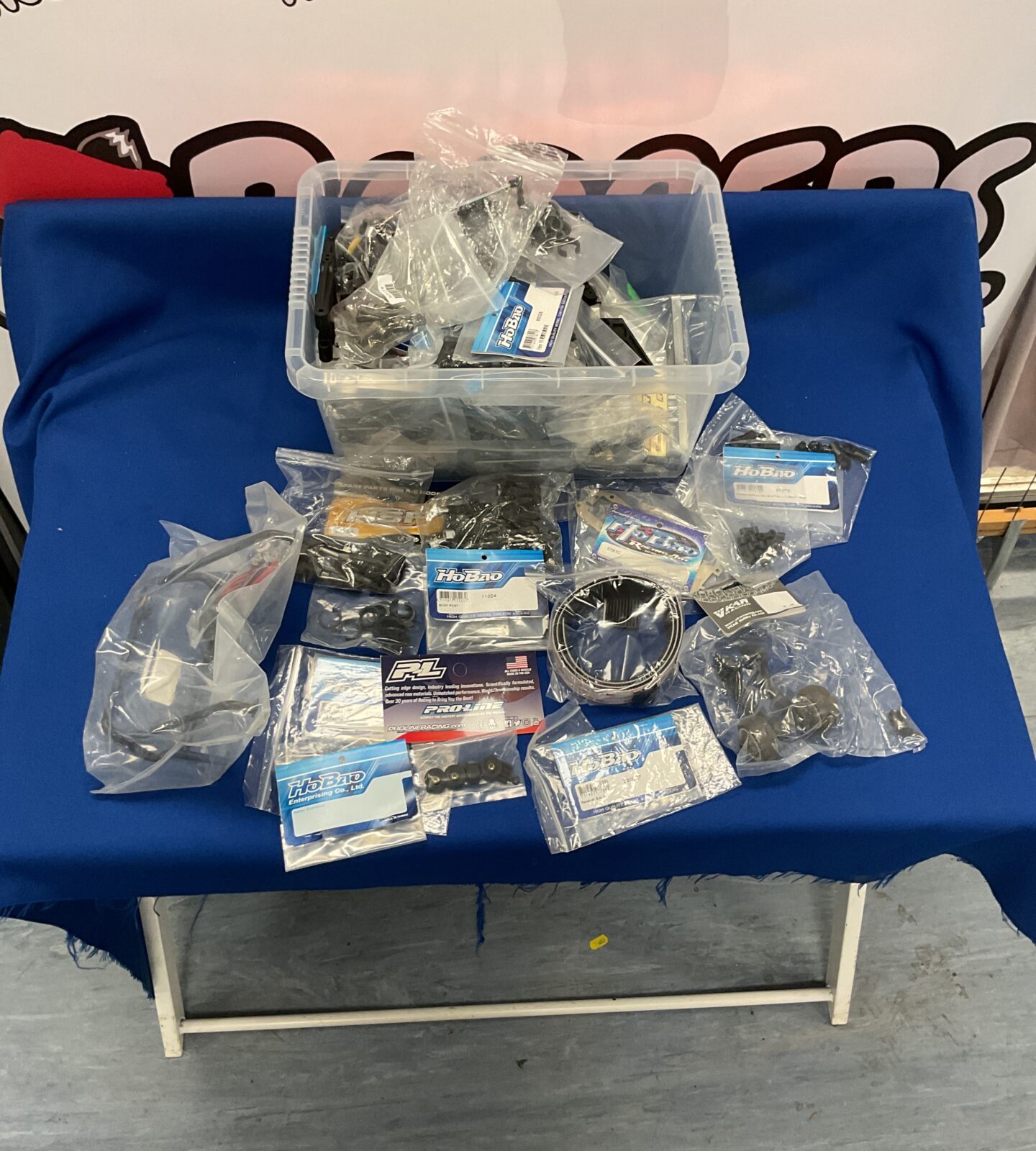 Box of new model rc parts and accessories inc hobao