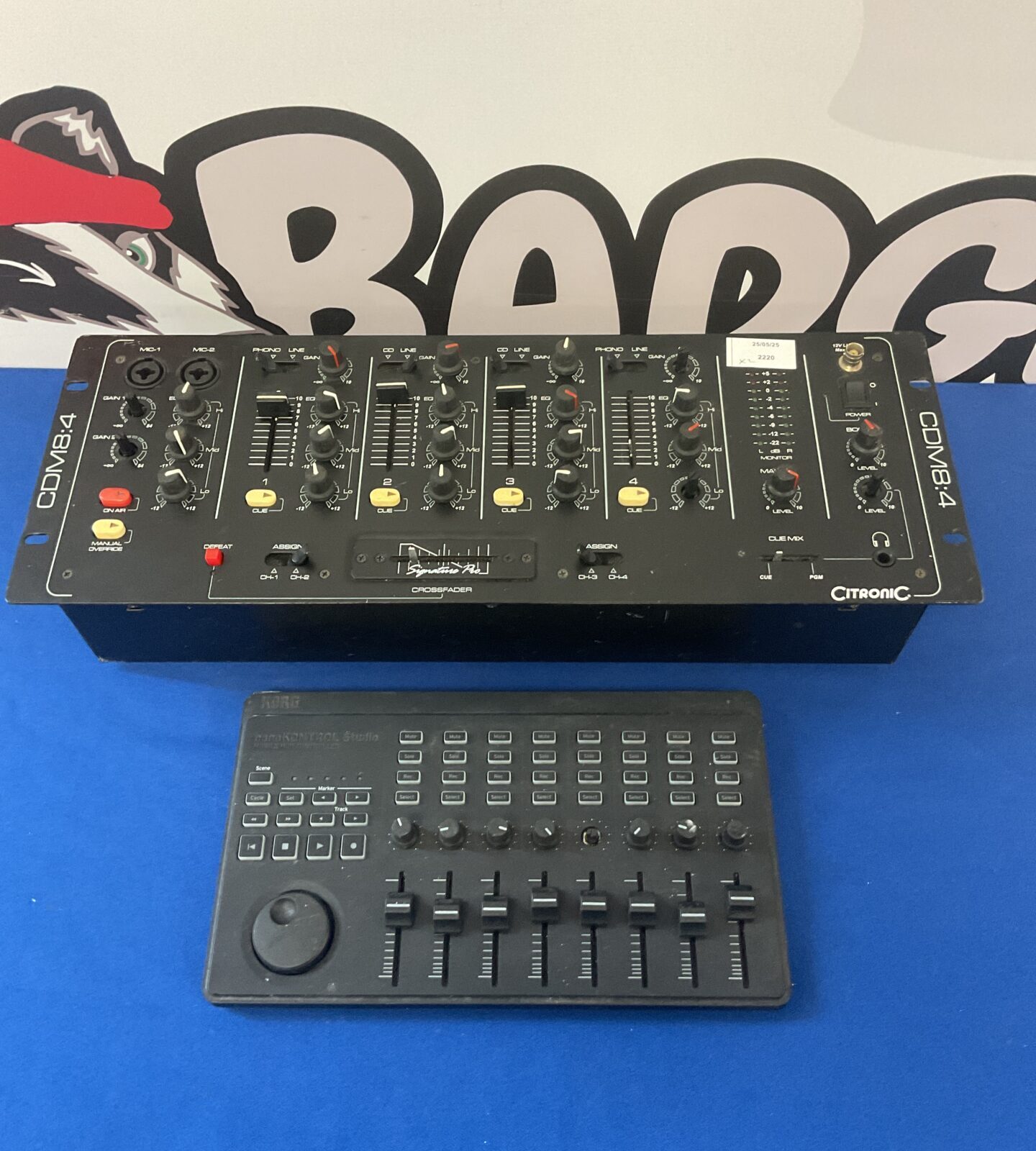 Citronic cdm8:4 dj mixer & korg nano kontrol studio midi controller