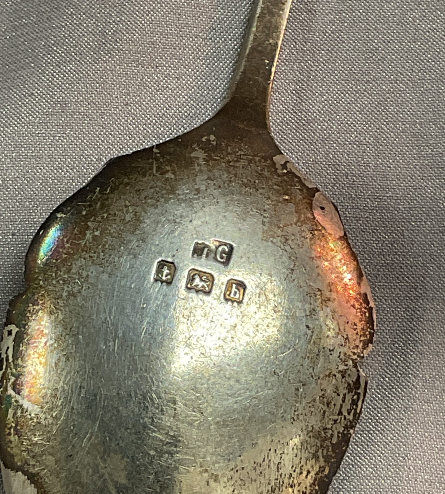 Edwardian Hallmarked Silver Jam Spoon - Image 2