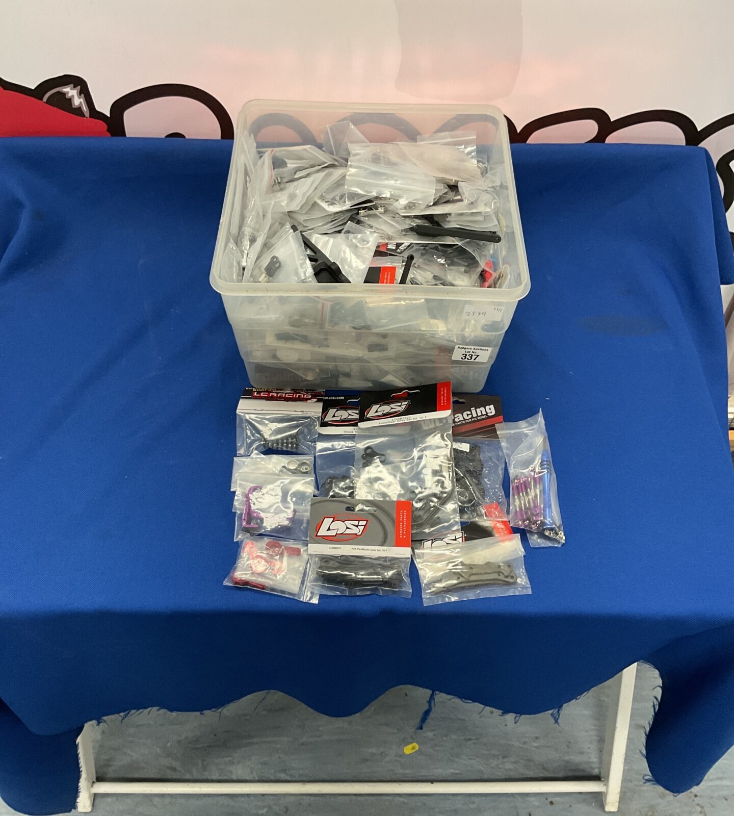Box of new model rc parts and accessories