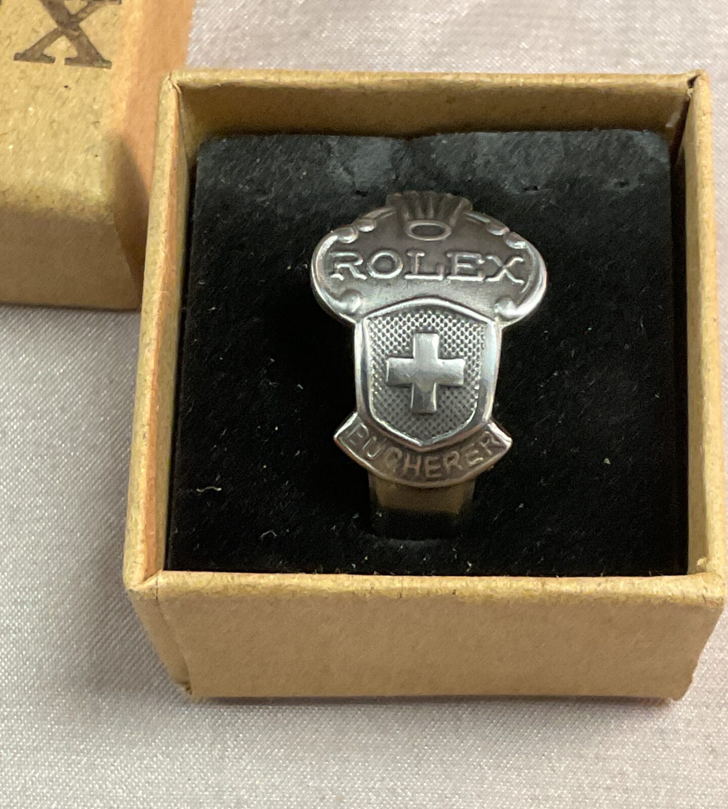 Rolex Bucherer Ring Size Z made from spoon