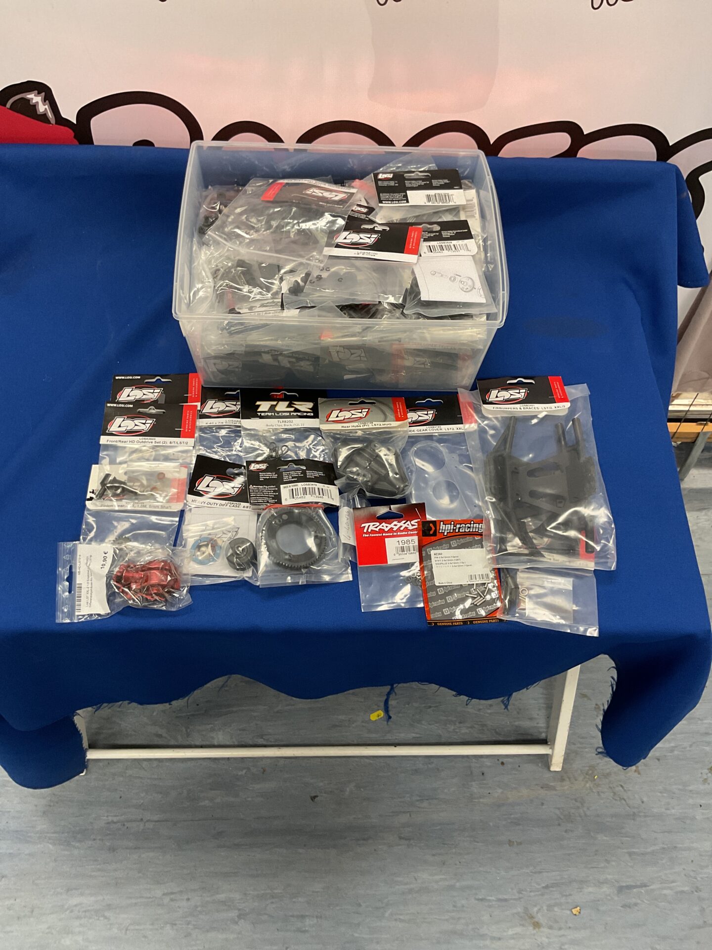 Box of new model rc parts and accessories inc losi