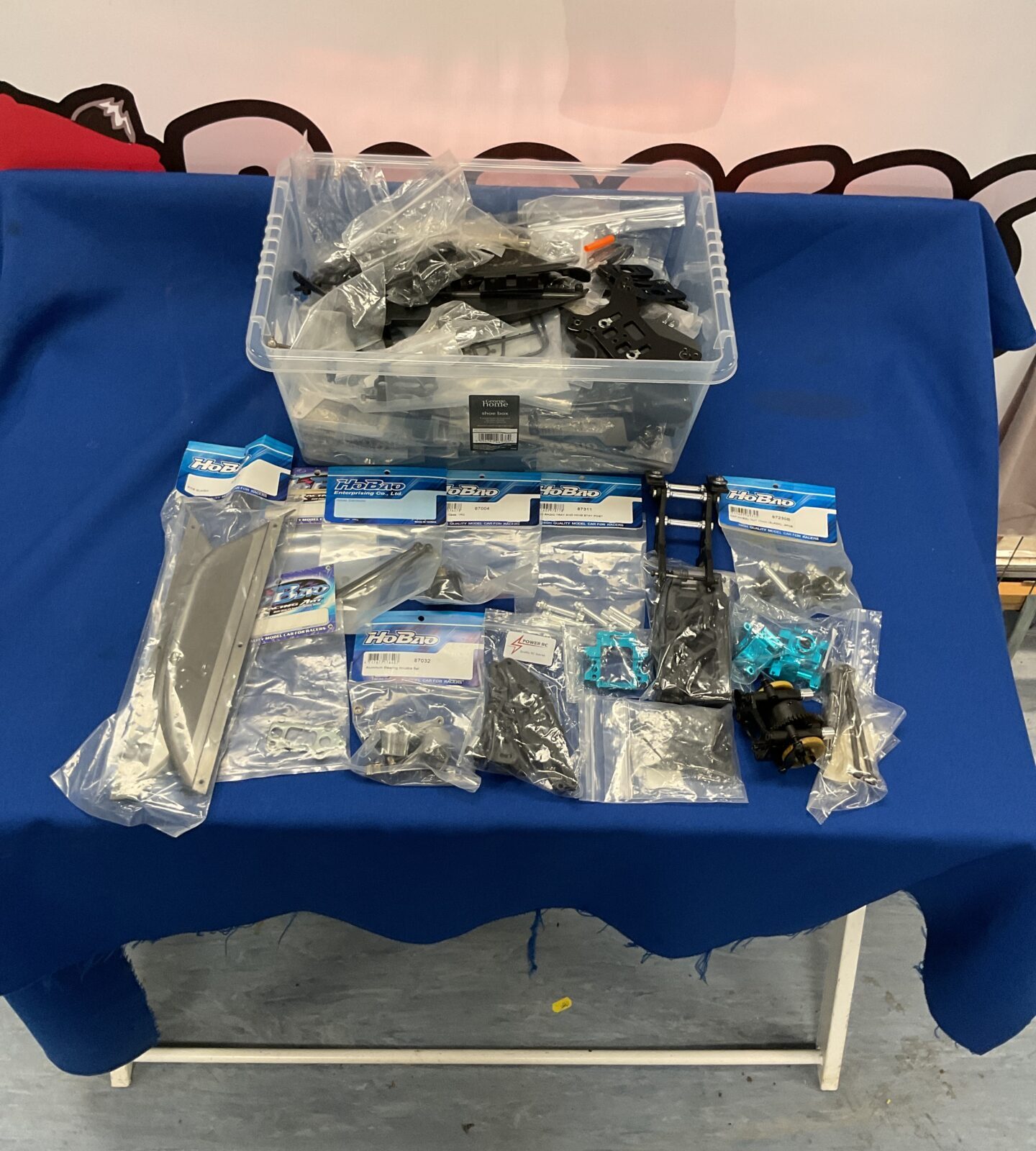 Box of new model rc parts and accessories inc hobao