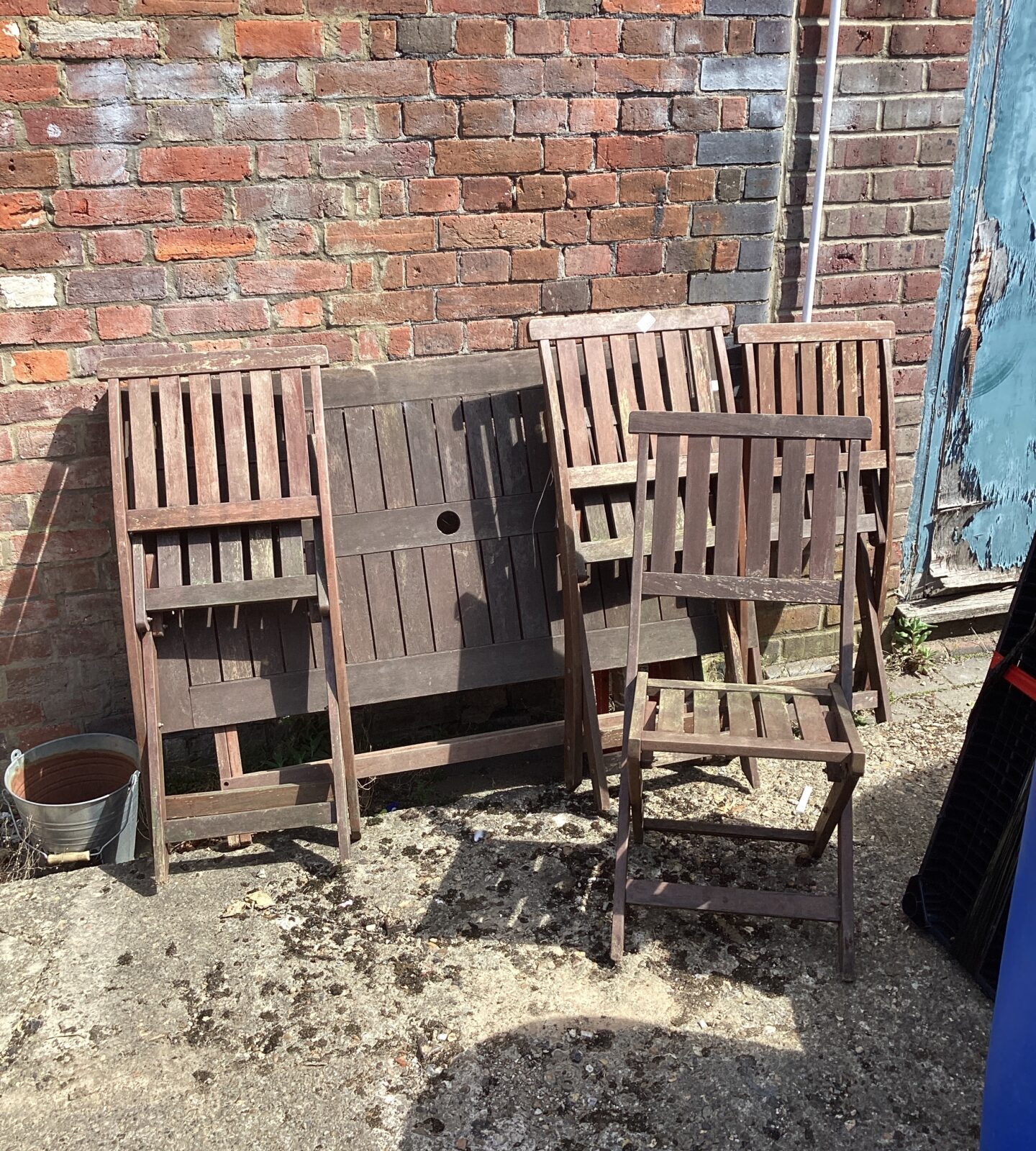 Hardwood Garden Table and Four Chairs