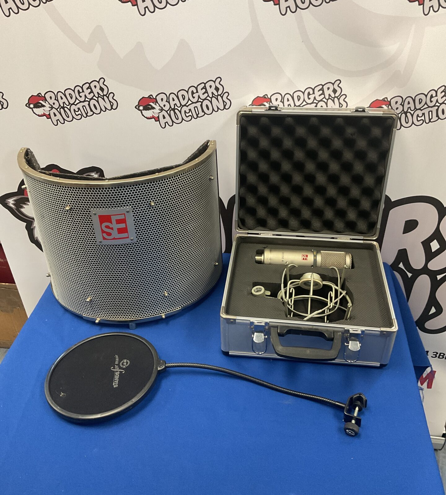 Se 2220 microphone in case with accessories