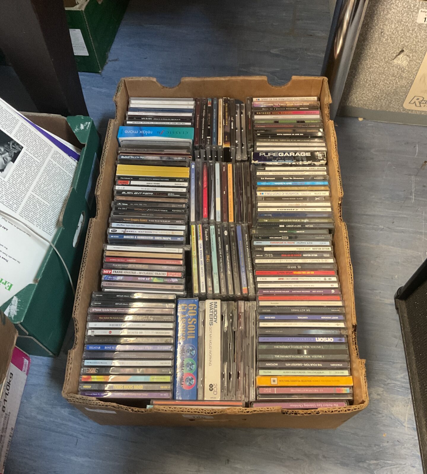 Large box of music cds including now