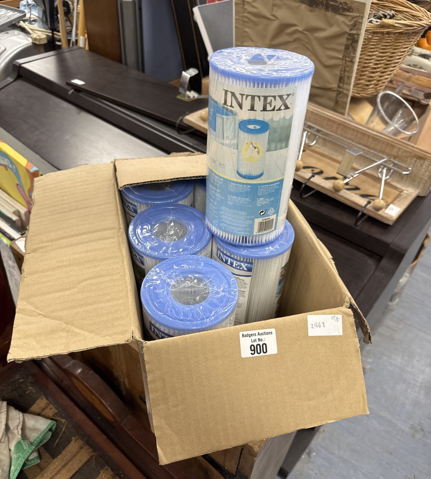 Box of six intex pool clear water filters