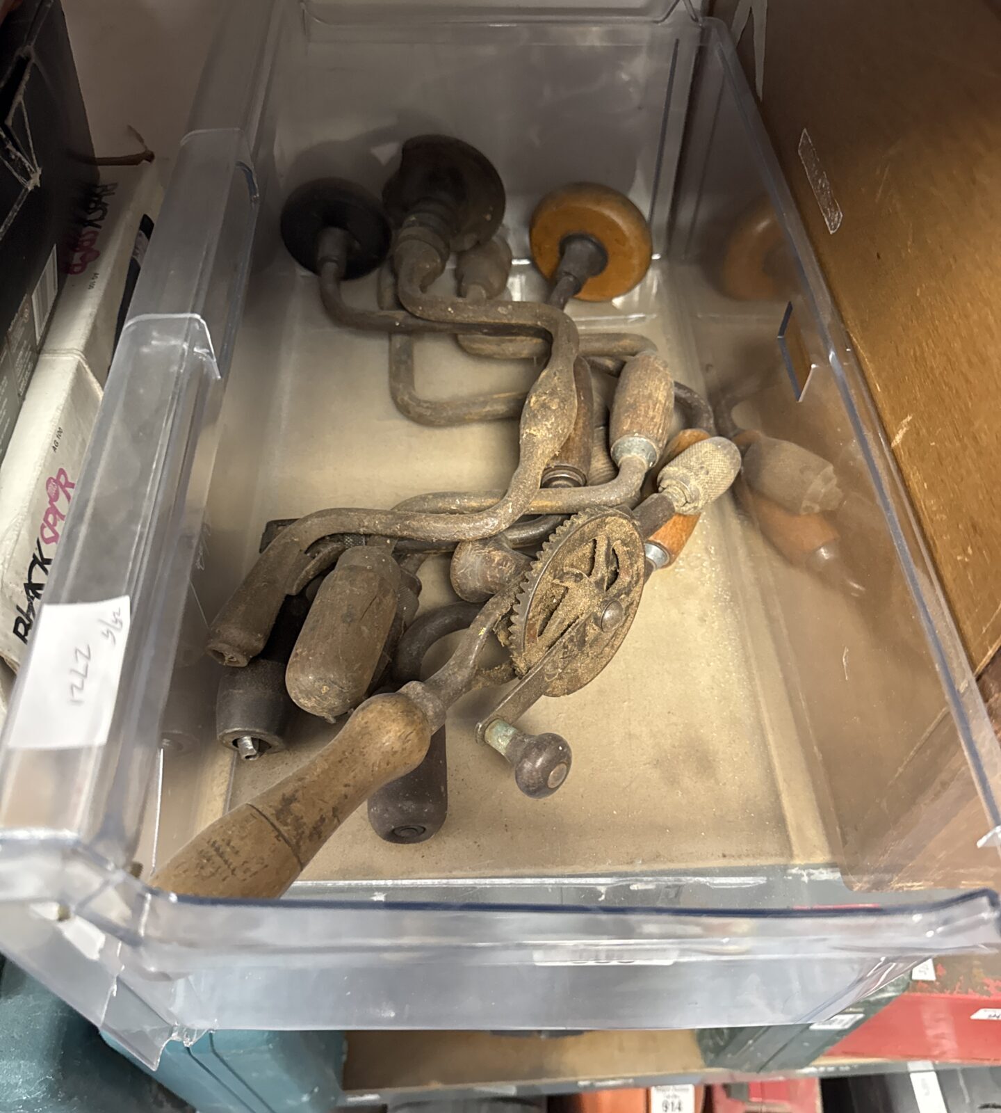 Selection of vintage hand drills