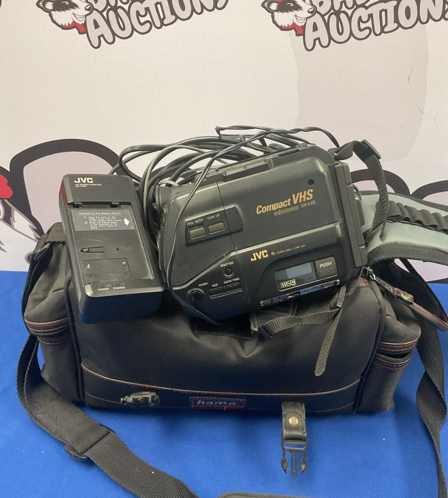 Jvc gr-ax5 camcorder with cables