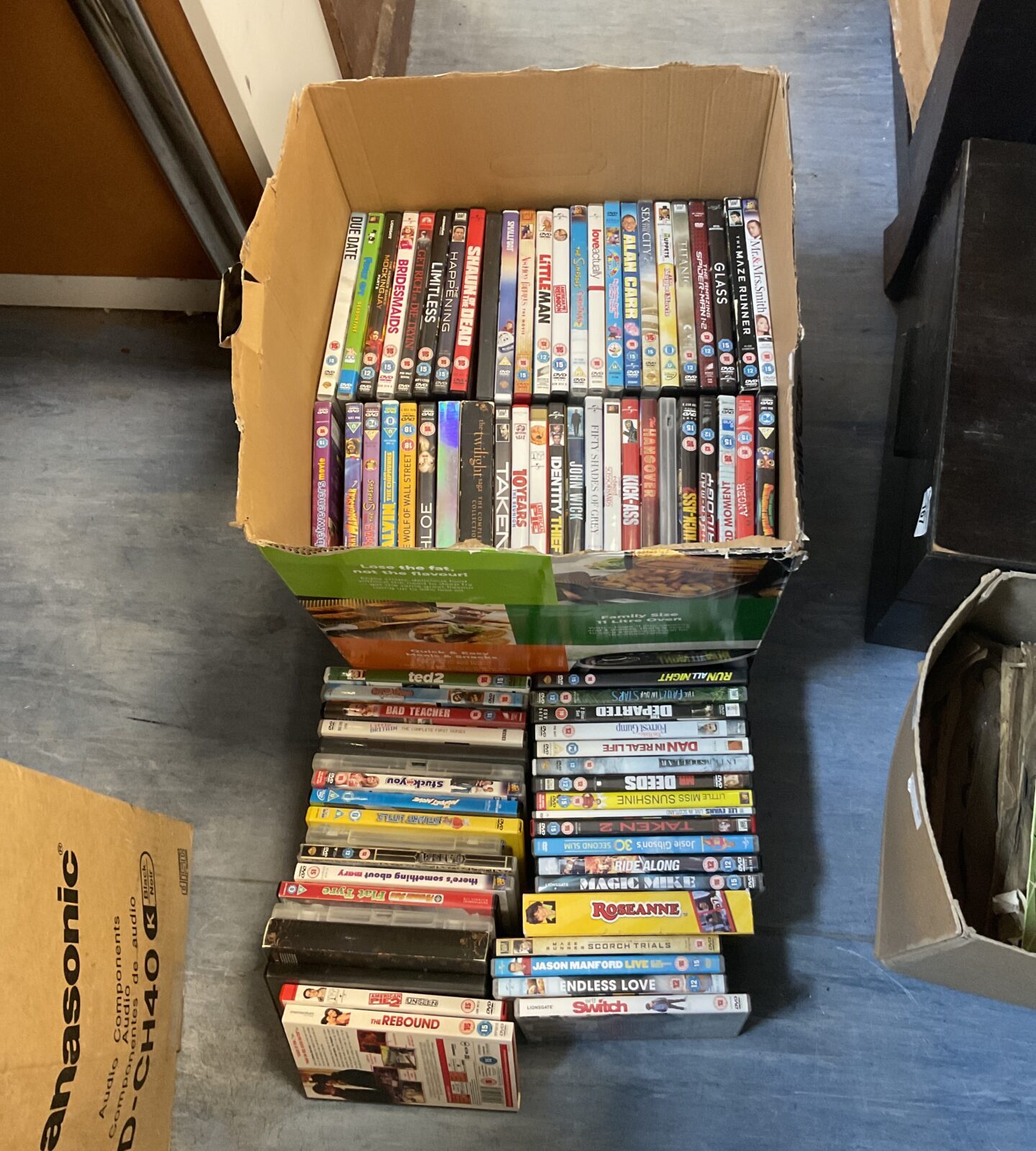 Large box of dvds inc Rosanne boxset