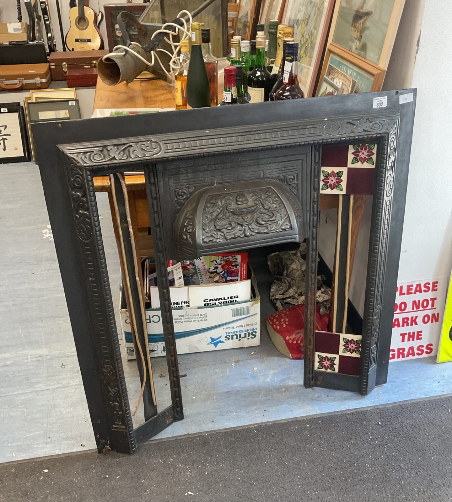 Victorian cast iron fireplace surround