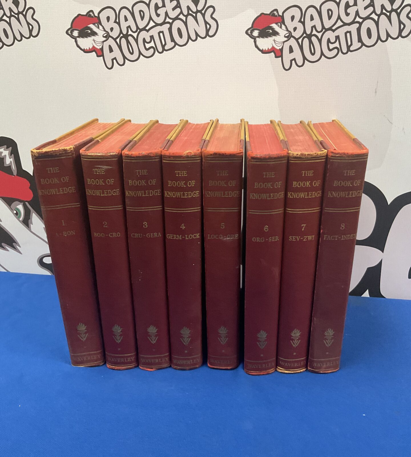 Set of 8 vintage waveley books of knowledge