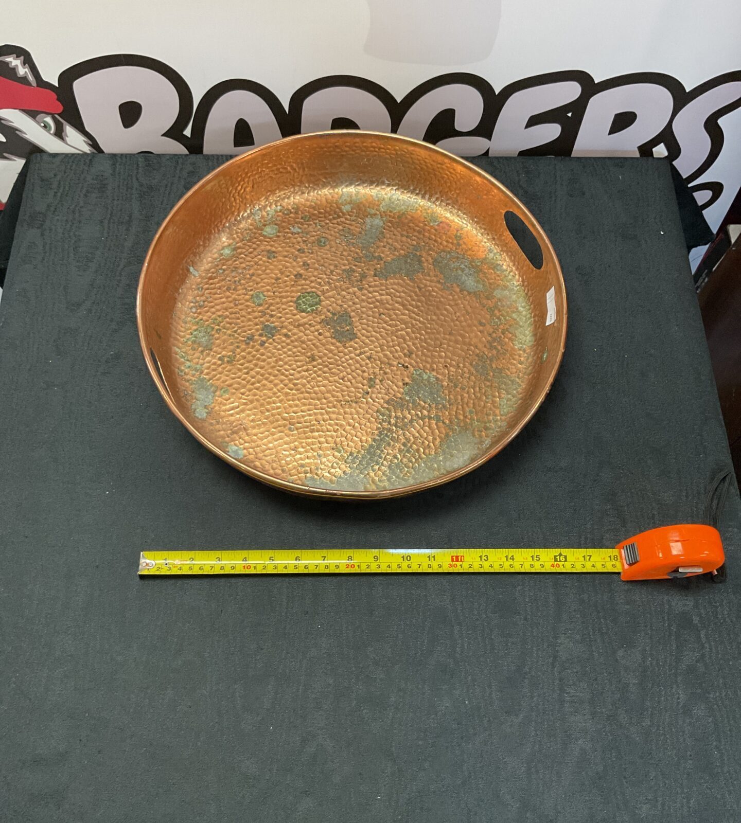 Large copper dish