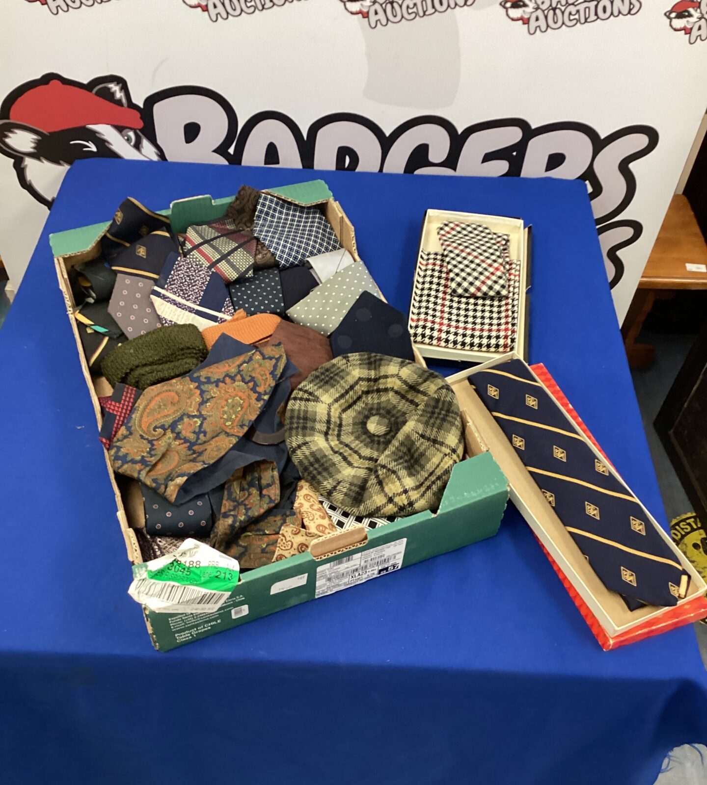 Box of assorted ties