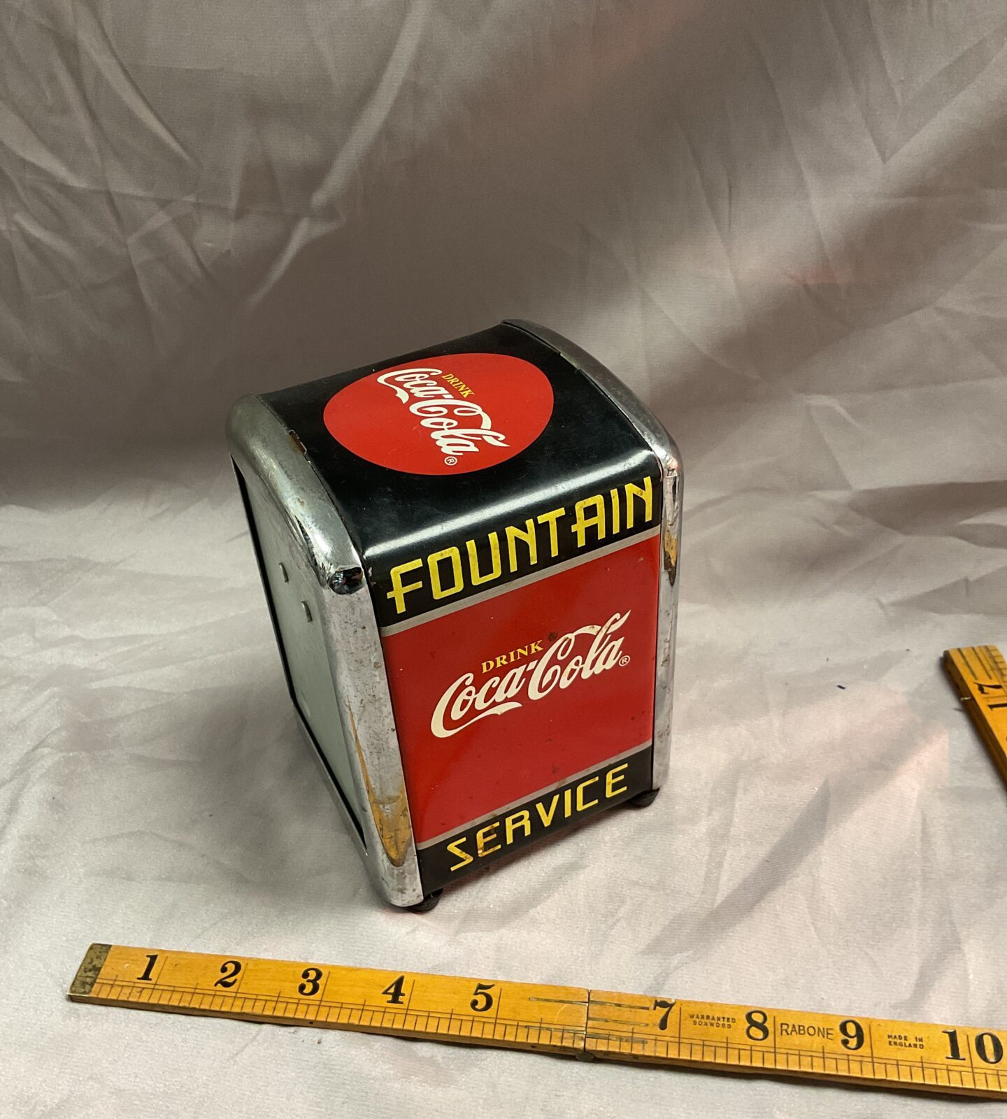vintage coca cola foutain service Napkin dispenser