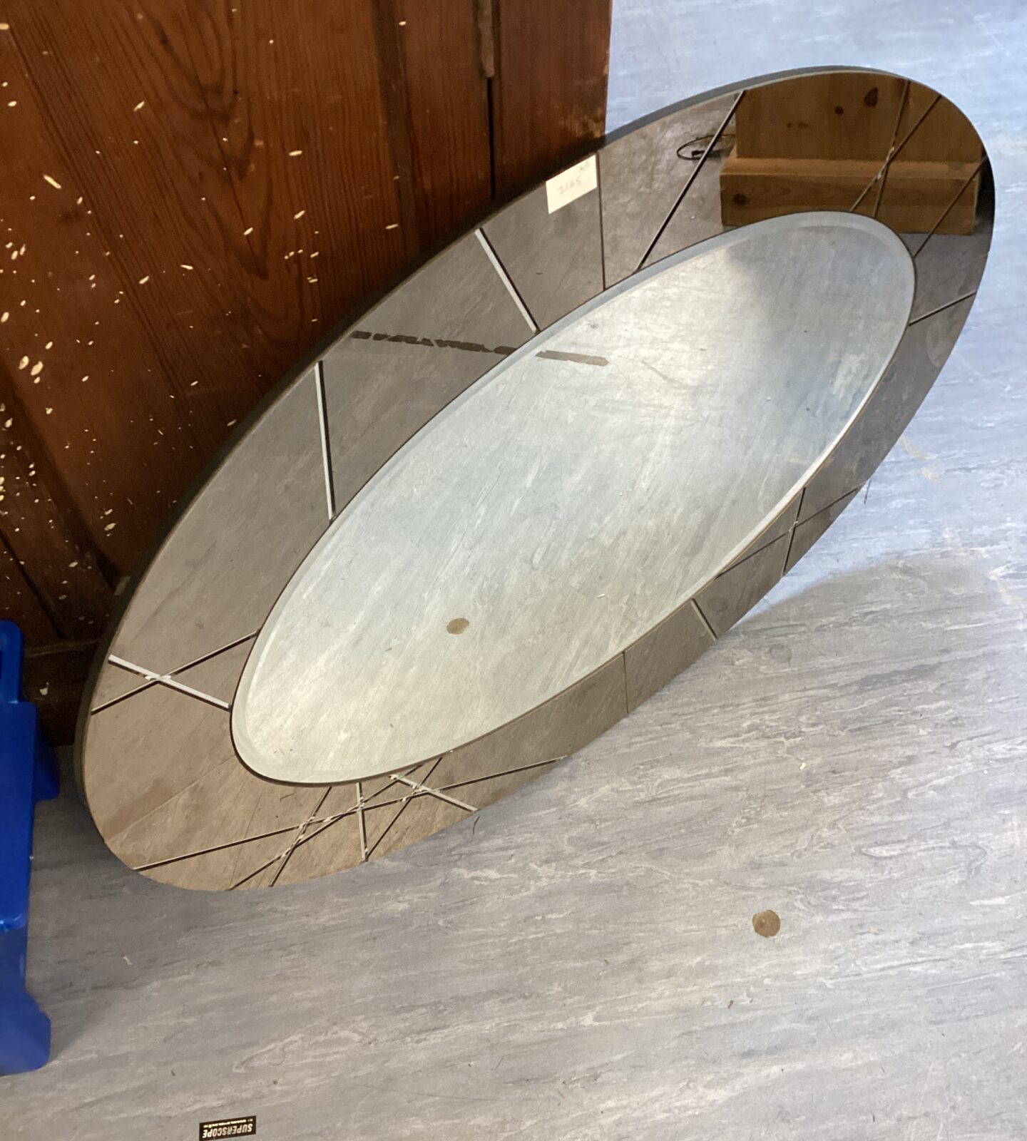 Large oval mirror
