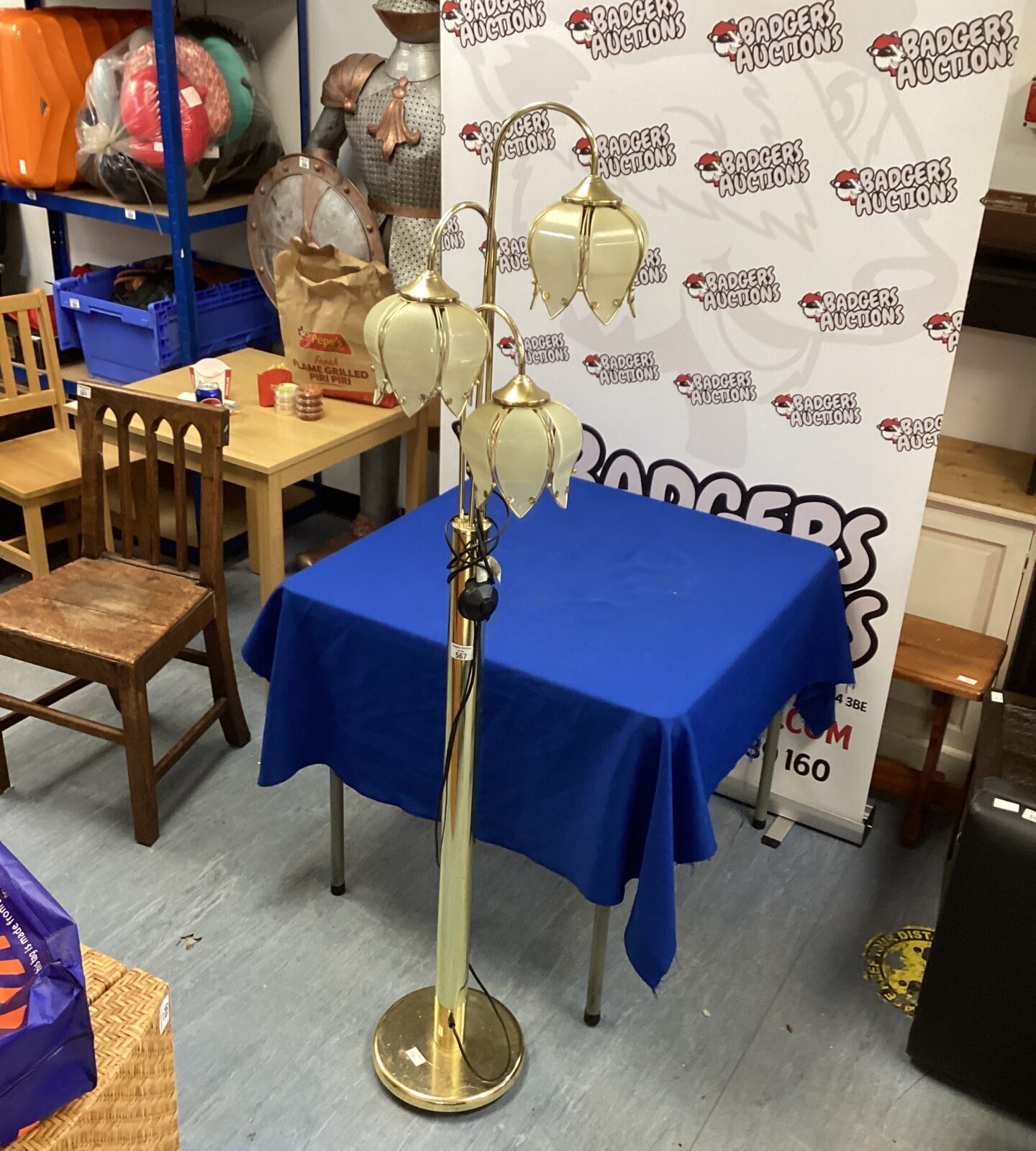 Gold coloured Standard Lamp