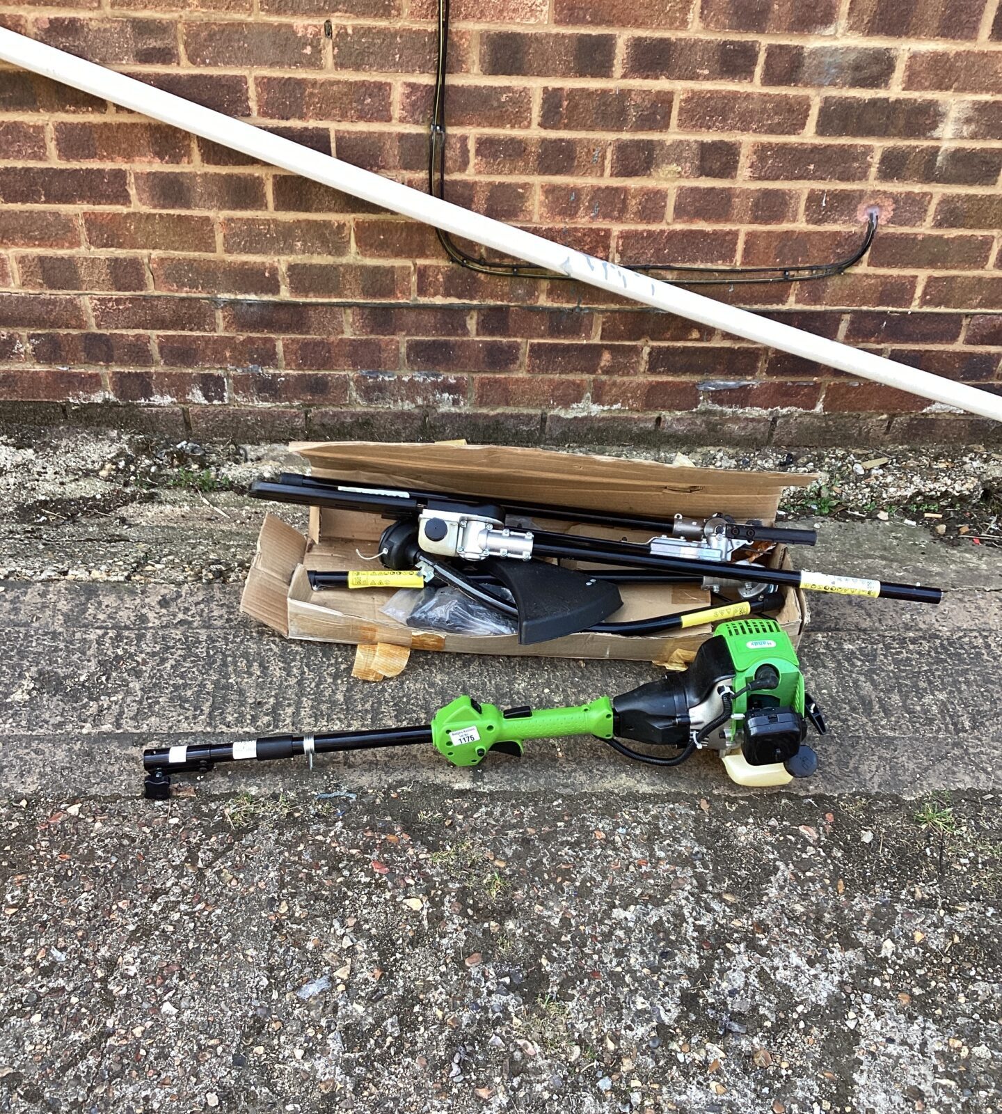 Handy petrol garden multi tool with attachments