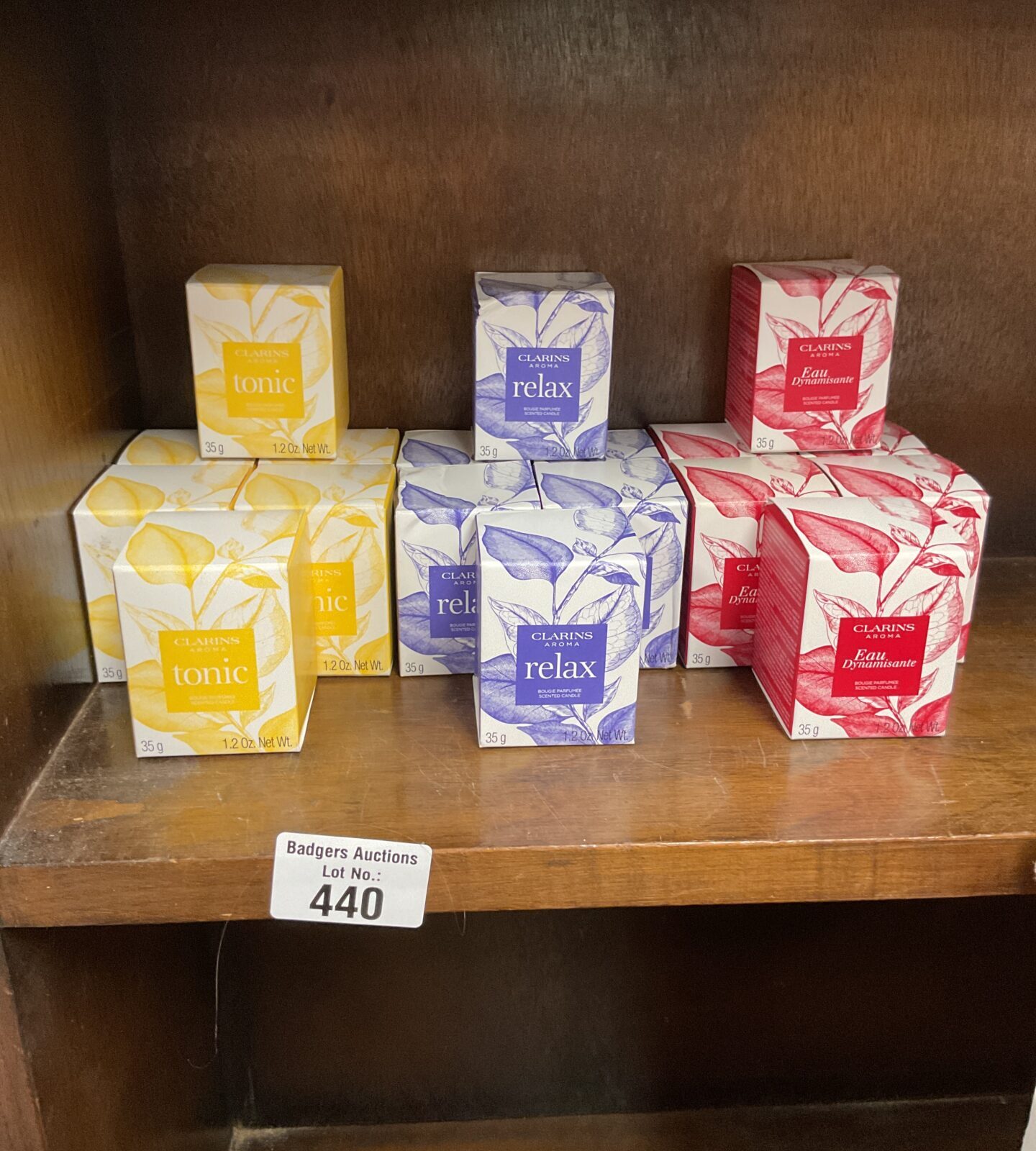 Collection of clarins scented candles