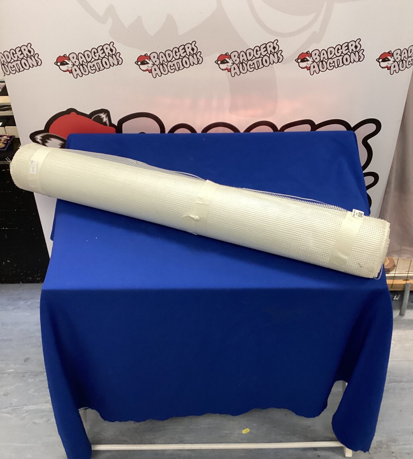 Roll of white wall rendering