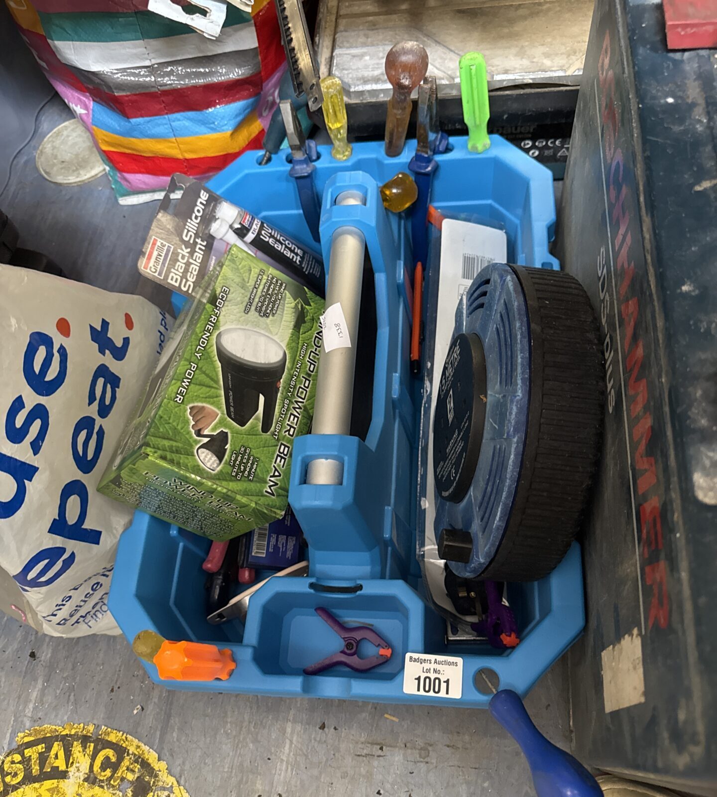 Tool trug with contents