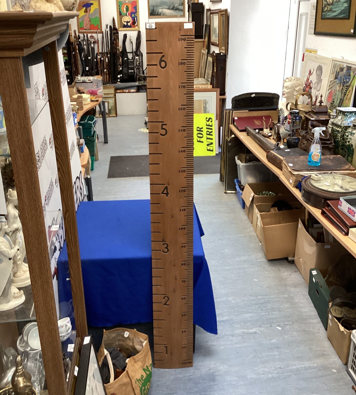 Wooden childs height chart